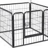 ACAZA Hondenren In 4 Panelen - Hondenkennel - Met Deur - 60 Cm Hoog - Zwart -Hondenbenodigdheden 1200x928 5