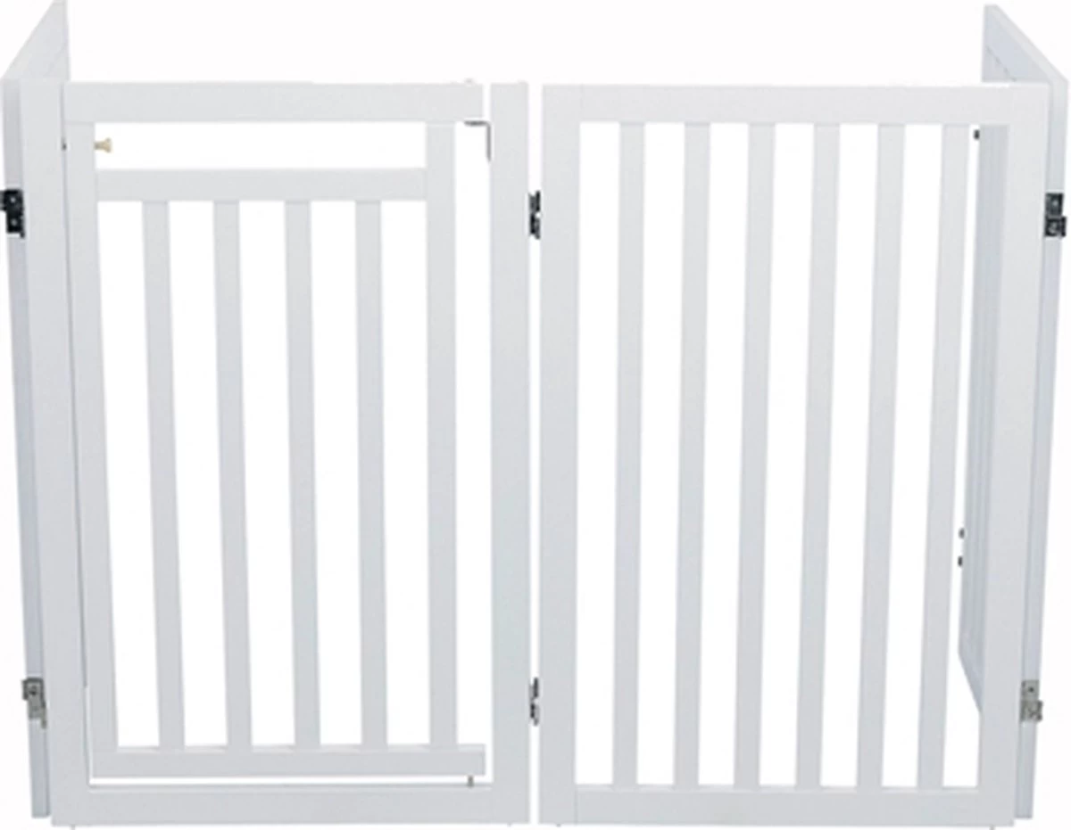 Trixie Hondenhek Met Deur Wit - 60-160 X 81 CM 11 Trixie Hondenhek Met Deur Wit - 60-160 X 81 CM - Afbeelding 9