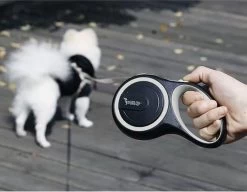 Hondenriem-Looplijn-Zwart/Grijs-8 Meter Oprol-Hond Lijn-Automatisch Rollijn -Hondenbenodigdheden 1200x933 2