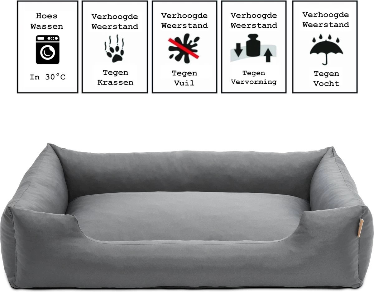 Hondenmand Cordura XXXL – Donkergrijs - 125 X 90 X 24 Cm 4 Hondenmand Cordura XXXL – Donkergrijs - 125 X 90 X 24 Cm - Afbeelding 2