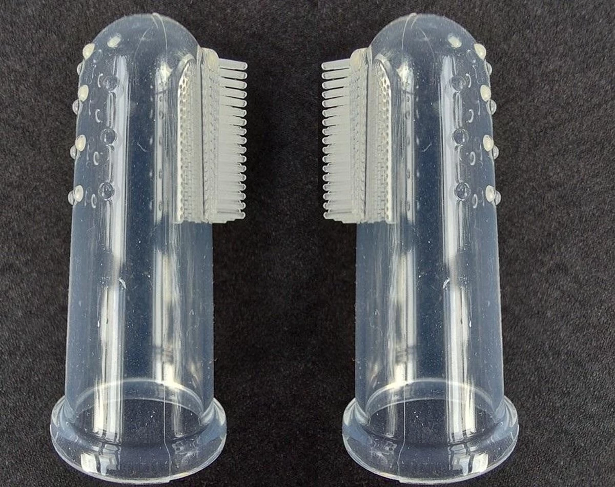 Merkloos Vinger Tandenborstel – 2 X 3 Merkloos Vinger Tandenborstel – 2 X