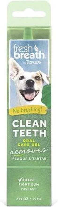 Tropiclean Fresh Breath Clean Teeth Oral Care Gel - Gebitsverzorging - Mint 59 Ml 17 Tropiclean Fresh Breath Clean Teeth Oral Care Gel - Gebitsverzorging - Mint 59 Ml -Hondenbenodigdheden 337x1200