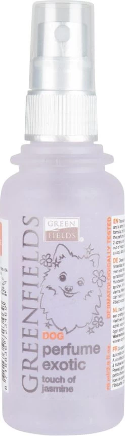 Hondenparfum Spray In 4 Geuren - Greenfields - Alchoholvrije En PH Neutrale Formule Tegen Onaangename Geurtjes - 50ml - Exotic -Hondenbenodigdheden 346x1200 1