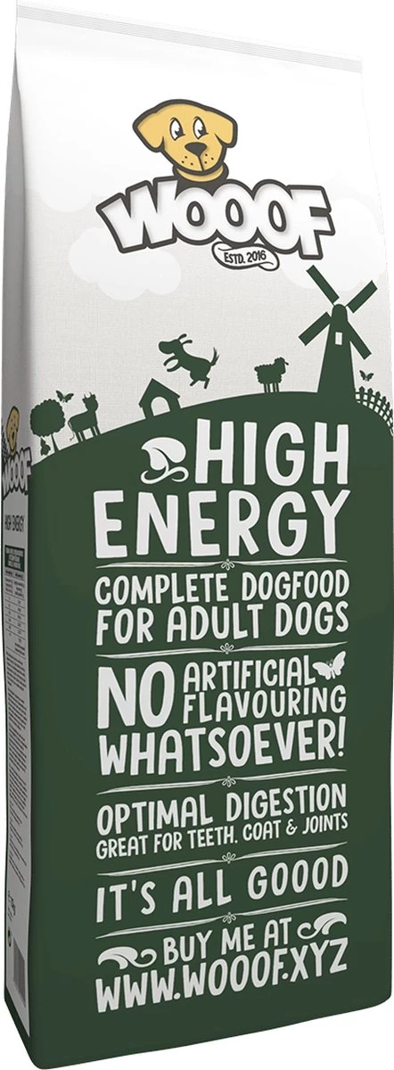 WOOOF High Energy 18KG - Geperst Hondenvoer - Geperste Hondenbrokken - Droogvoer 11 WOOOF High Energy 18KG - Geperst Hondenvoer - Geperste Hondenbrokken - Droogvoer - Afbeelding 9