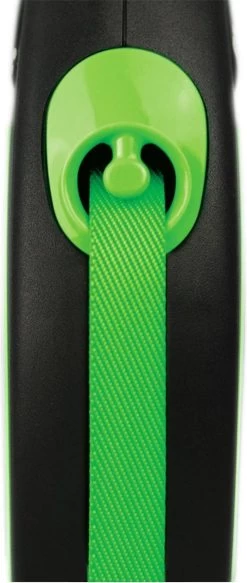 Flexi New Neon Tape - Hondenriem - Zwart/Groen - M - 5 M - (<25 Kg) -Hondenbenodigdheden 508x1200