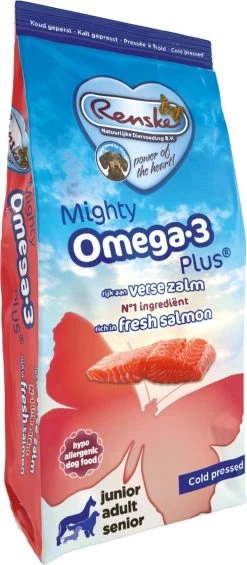 Renske Mighty Omega Plus Zalm Geperst Hondenvoer 15 Kg -Hondenbenodigdheden 525x1200 3