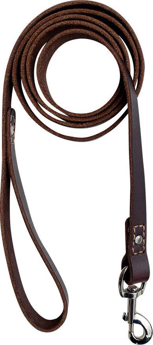 Hondenriem - 180 Cm – Bruine Riem - Leren Hondenriem Met Stiksels – 100% Volnerfleer - Hond 5 Hondenriem - 180 Cm – Bruine Riem - Leren Hondenriem Met Stiksels – 100% Volnerfleer - Hond - Afbeelding 3