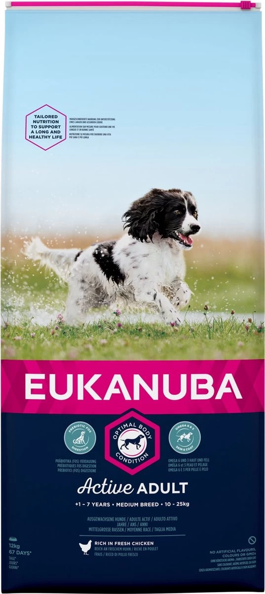 Eukanuba Dog Adult - Gemiddelde Rassen - Kip - Droogvoer - 12 Kg 5 Eukanuba Dog Adult - Gemiddelde Rassen - Kip - Droogvoer - 12 Kg - Afbeelding 3