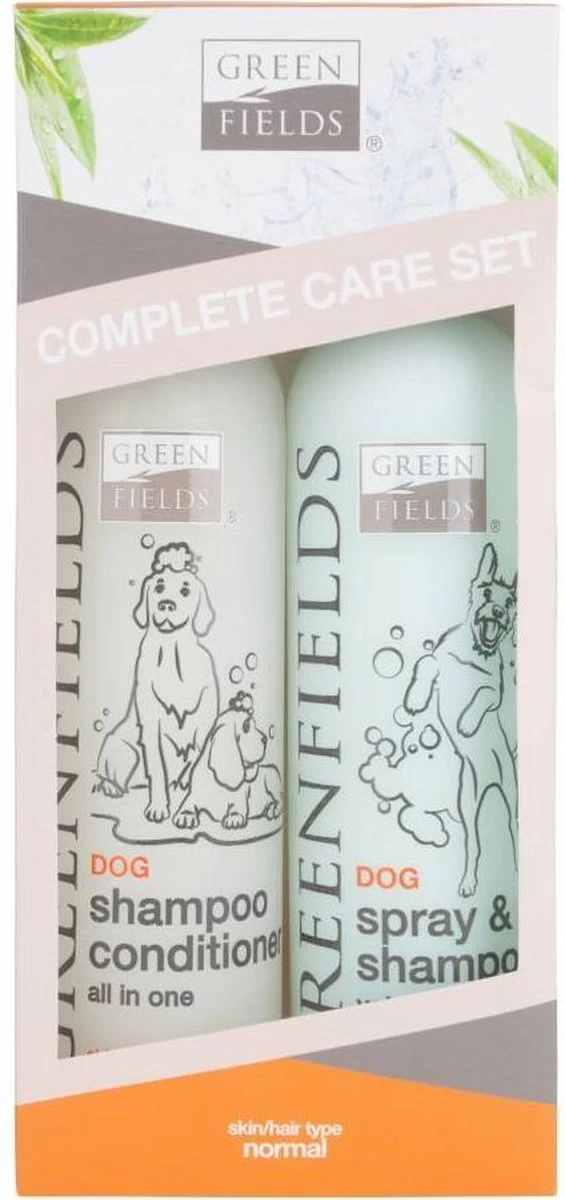 Greenfields Vacht Verzorging Set Voor Honden Shampoo, Conditioner & Droogshampoo 3 Greenfields Vacht Verzorging Set Voor Honden Shampoo, Conditioner & Droogshampoo