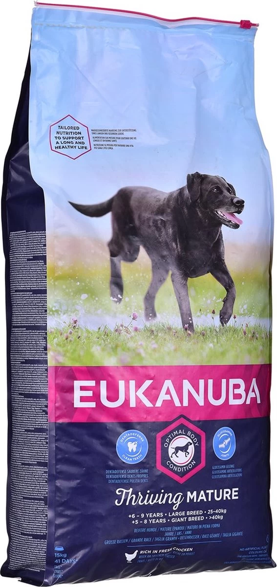 Eukanuba Dog Mature & Senior - Large Breed - Kip - Hondenvoer - 15 Kg 6 Eukanuba Dog Mature & Senior - Large Breed - Kip - Hondenvoer - 15 Kg - Afbeelding 4