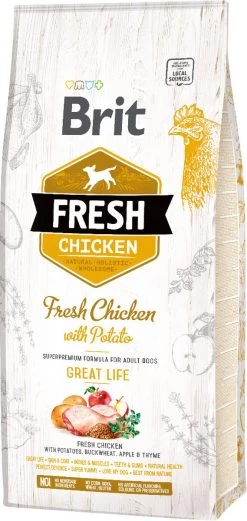 Brit Fresh Chicken & Potato Adult Great Life 12 Kg - Hond