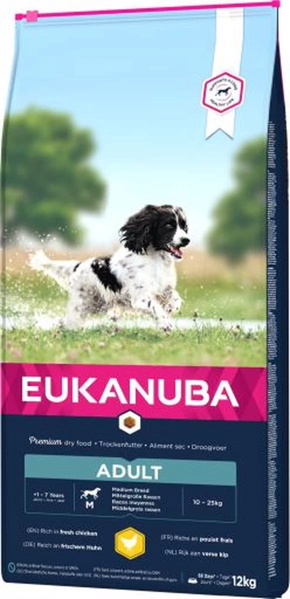 Eukanuba Dog Adult - Gemiddelde Rassen - Kip - Droogvoer - 12 Kg 8 Eukanuba Dog Adult - Gemiddelde Rassen - Kip - Droogvoer - 12 Kg - Afbeelding 6