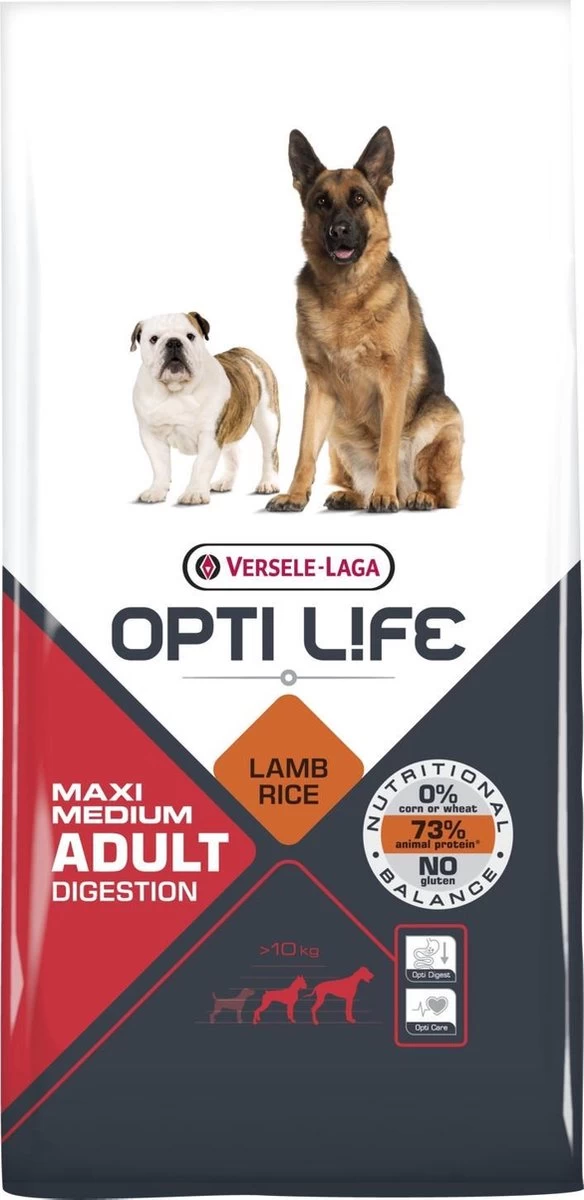 VERSELE-LAGA Opti Life Adult Digestion Medium & Maxi - 12,5 Kg 3 VERSELE-LAGA Opti Life Adult Digestion Medium & Maxi - 12,5 Kg