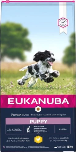 Eukanuba Dog Puppy Medium Breed- Kip - Puppyvoer - 15 Kg -Hondenbenodigdheden 600x1200 2