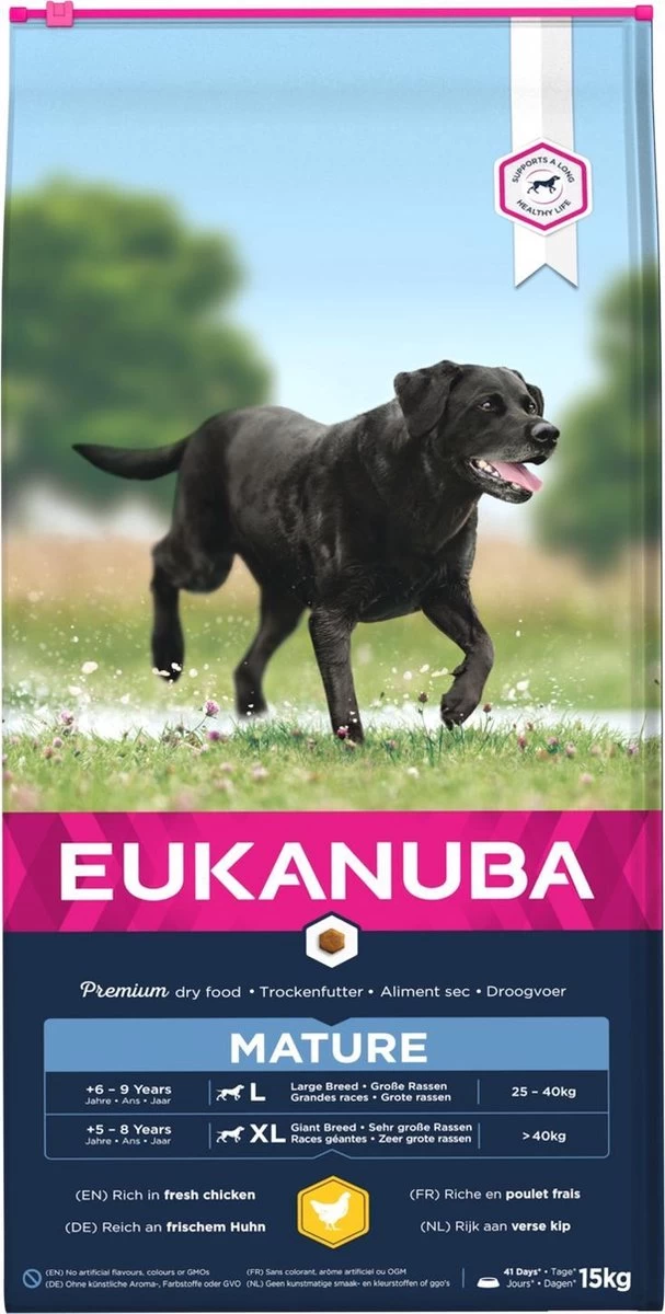 Eukanuba Dog Mature & Senior - Large Breed - Kip - Hondenvoer - 15 Kg 3 Eukanuba Dog Mature & Senior - Large Breed - Kip - Hondenvoer - 15 Kg