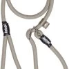 Rebel Petz - Honden Trainingslijn Met Halsband - Taupe, Zwart, Groen & Oranje - Maat Small Of Large - Kleur: Taupe, Maat: Large -Hondenbenodigdheden 642x1200