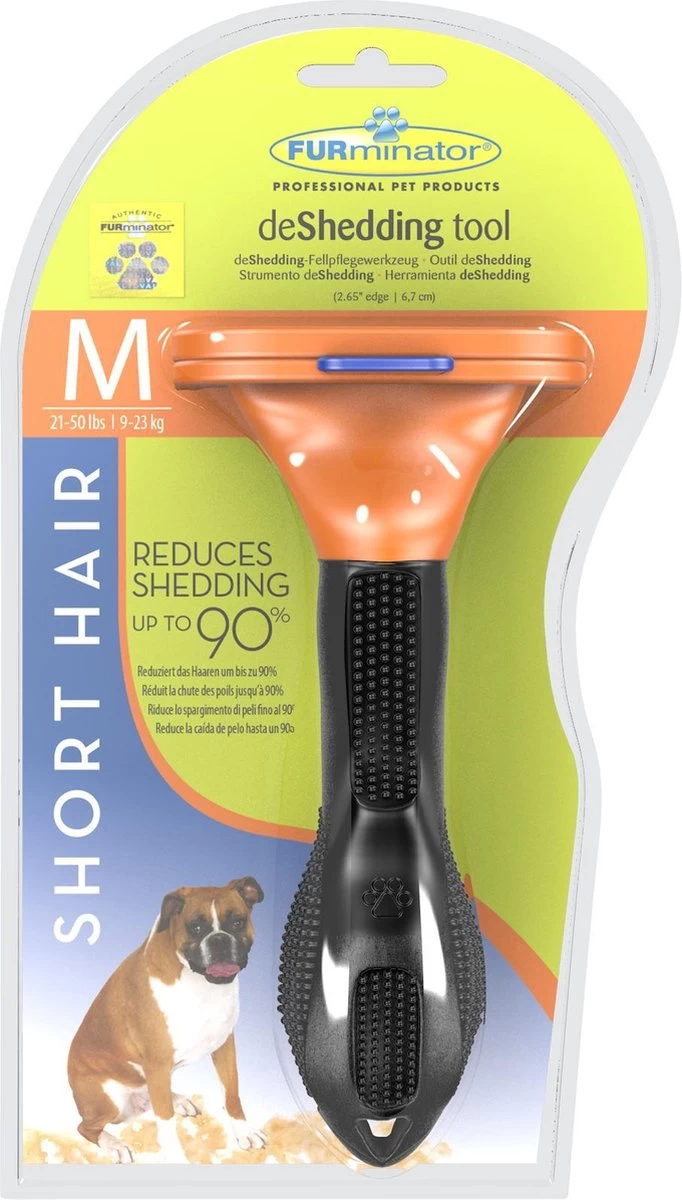 Furminator Hond Kortharig - Hondenborstel - M 4 Furminator Hond Kortharig - Hondenborstel - M - Afbeelding 2