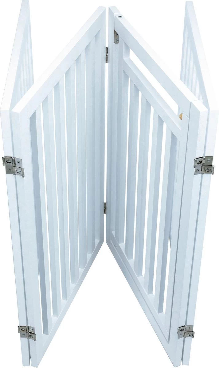 Trixie Hondenhek Met Deur Wit - 60-160 X 81 CM 4 Trixie Hondenhek Met Deur Wit - 60-160 X 81 CM - Afbeelding 2