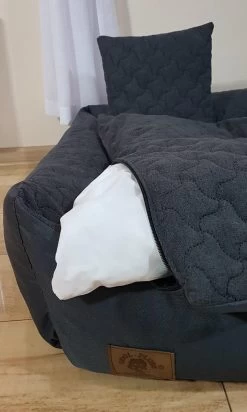 Merkloos XXL Hondenbed Van Kunstleer - Hondenkussen Hondensofa Kattenbed Hondenkorf - Waterdicht - ZWART -Hondenbenodigdheden 720x1200 6