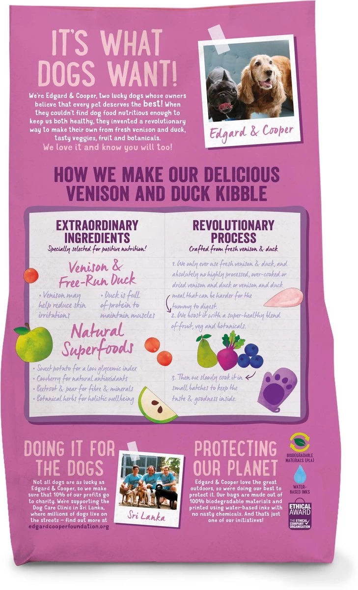Edgard & Cooper Verse Hert & Scharreleend Brok - Voor Volwassen Honden - Hondenvoer - 2 X 2.5kg 8 Edgard & Cooper Verse Hert & Scharreleend Brok - Voor Volwassen Honden - Hondenvoer - 2 X 2.5kg - Afbeelding 6