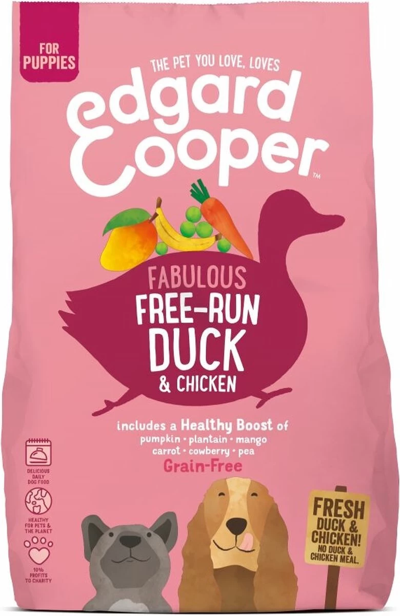 Edgard & Cooper Verse Scharreleend & Kip Puppy - Hondenvoer - 7kg 14 Edgard & Cooper Verse Scharreleend & Kip Puppy - Hondenvoer - 7kg - Afbeelding 12