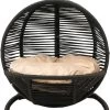 Merkloos Mini Hangstoel Swing Simba Kat / Hond Zwart | Creme Kussen -Hondenbenodigdheden 794x1200 2