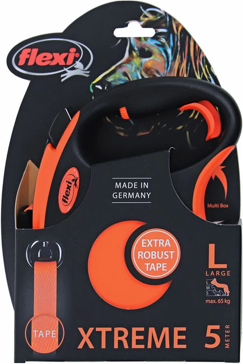 Flexi Rollijn XTREME Tape Leash - L - Orange 3 Flexi Rollijn XTREME Tape Leash - L - Orange