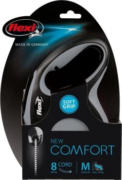 Flexi New Comfort - Hondenriem - Koord - Grijs - M - 8M -Hondenbenodigdheden 811x1200