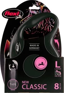 Flexi Rollijn New Classic Tape Large 8 M - Hondenriem - Zwart Tot 50kg -Hondenbenodigdheden 830x1200 1