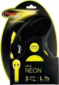 Flexi New Neon Tape - Hondenriem - Geel/Zwart - L - 5 M - (<50 Kg) 26 Flexi New Neon Tape - Hondenriem - Geel/Zwart - L - 5 M - (<50 Kg) -Hondenbenodigdheden 832x1200