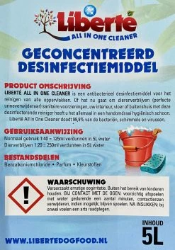 Geurverwijderaar - Liberté All In One Cleaner - Desinfectie - Dieren - Huis - Auto - Kantoor - Schoonmaakmiddel - 5L - Vanilla & Wild Berry -Hondenbenodigdheden 840x1200 2
