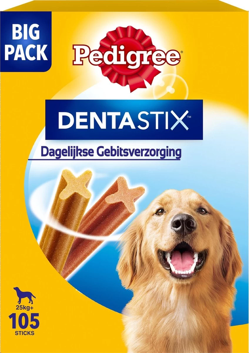 Pedigree Dentastix Kauwstaven - Gebitsverzorgende Hondensnacks - Maxi - 105 Stuks 4 Pedigree Dentastix Kauwstaven - Gebitsverzorgende Hondensnacks - Maxi - 105 Stuks - Afbeelding 2