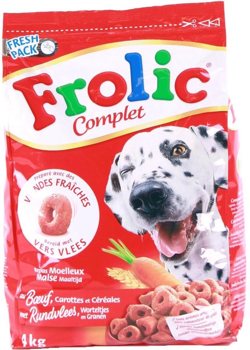Frolic Met Rundvlees Hondenvoer - 4 Kg - 3 Stuks 3 Frolic Met Rundvlees Hondenvoer - 4 Kg - 3 Stuks