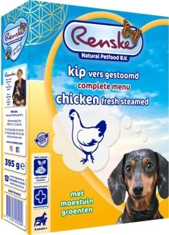 10x Renske Vers Gestoomd Complete Menu Kip - Rijst 395 Gr -Hondenbenodigdheden 866x1200 2