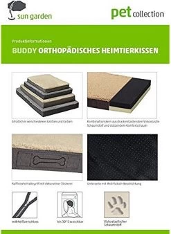 Sun Garden Buddy Orthopedisch Hondenkussen 72x50x8cm Antraciet 14 Sun Garden Buddy Orthopedisch Hondenkussen 72x50x8cm Antraciet -Hondenbenodigdheden 876x1200 3