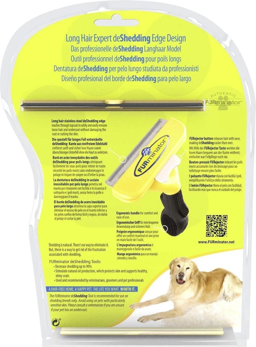 Furminator® Hond Langhaar - Vermindert Haaruitval Tot 90% - Hondenborstel - L 5 Furminator® Hond Langhaar - Vermindert Haaruitval Tot 90% - Hondenborstel - L - Afbeelding 3