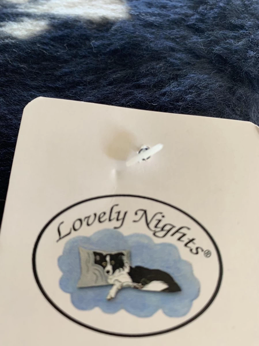 Lovely Nights Vetbed/kleed Blue With 2 Color Print Paw Met Bies 100x75 Rechthoek 4 Lovely Nights Vetbed/kleed Blue With 2 Color Print Paw Met Bies 100x75 Rechthoek - Afbeelding 2