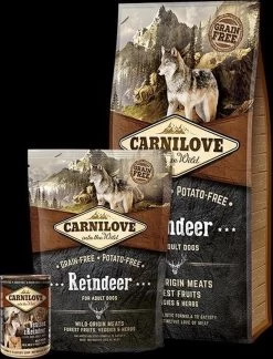 Carnilove Adult Granenvrij Hondenvoer Rendier 12kg Met 70% Vlees! -Hondenbenodigdheden 916x1200 1