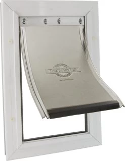 Staywell 620 Hondenluik - Aluminium - Wit -Hondenbenodigdheden 929x1200 2