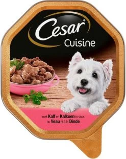 Cesar Cuisine Honden Natvoer - Kalf & Kalkoen In Saus - 14 X 150 Gr -Hondenbenodigdheden 953x1200 2