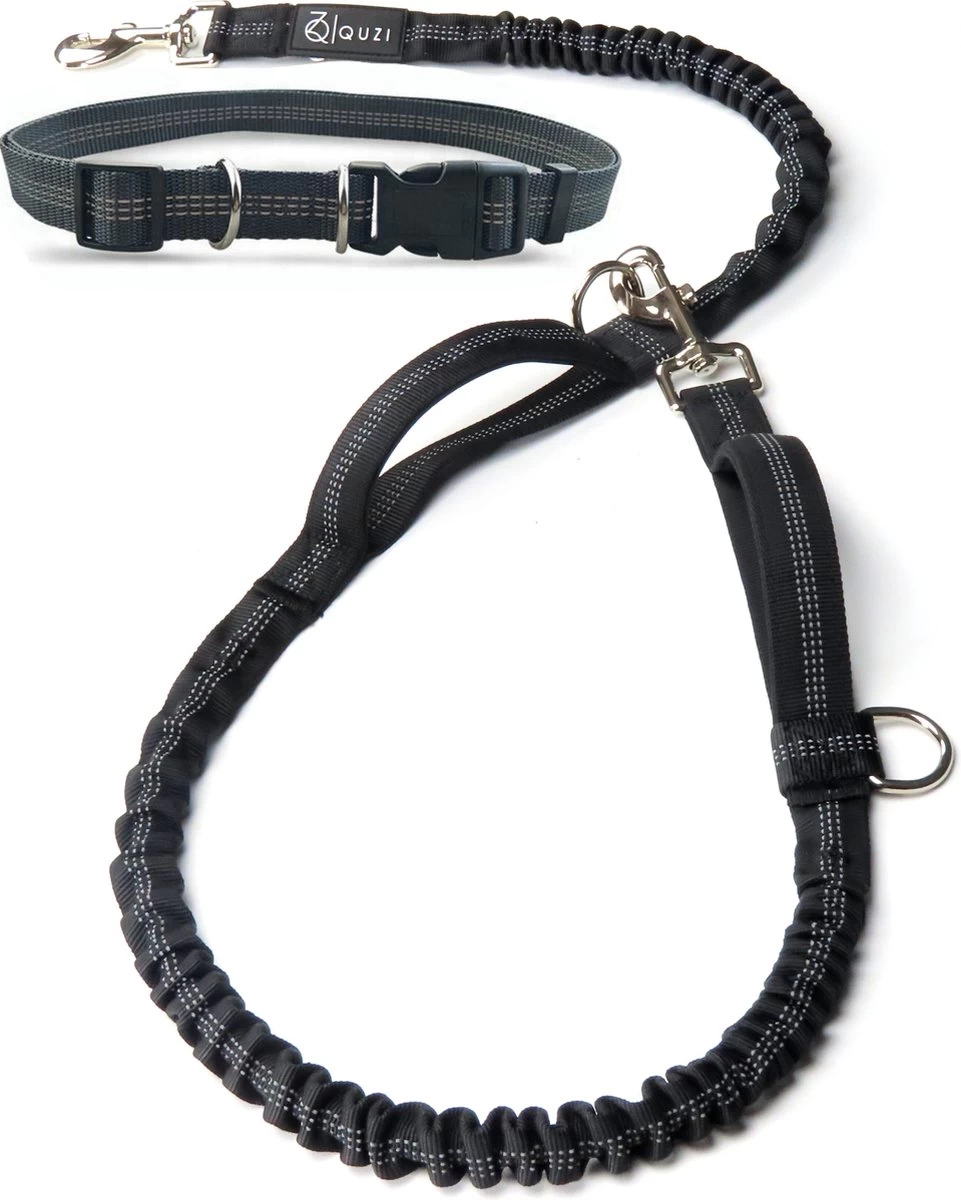 Canicross Looplijn Hond Met Heupriem Voor Hardlopen - Elastische Handsfree Hondenriem - Honden Trainingslijn - 150/210cm - Zwart 3 Canicross Looplijn Hond Met Heupriem Voor Hardlopen - Elastische Handsfree Hondenriem - Honden Trainingslijn - 150/210cm - Zwart