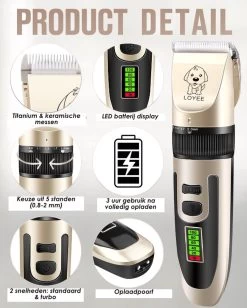 Joyage Professionele Hondentondeuse Voor Dikke Vacht – Honden Tondeuse & Hondentrimmer Tondeuse – Stille Tondeuse Katten & Honden Trimset Lang Haar – Trimmer Hond - Hondentondeuse Draadloos - Tondeuse Voor Honden - Tondeuse Hond Dikke Vacht -Hondenbenodigdheden 962x1200 1