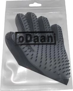 Borstel Voor Huisdieren - 2 Stuks LINKS + RECHTS - Voor Elke Vacht - Silicone - Vachtborstel - Borstel Handschoen - Zwart- ODaani -Hondenbenodigdheden 962x1200