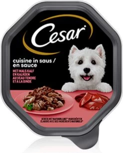 Cesar Cuisine Honden Natvoer - Kalf & Kalkoen In Saus - 14 X 150 Gr -Hondenbenodigdheden 969x1200 3